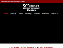 Tablet Screenshot of mariasmexicanrestaurant.com